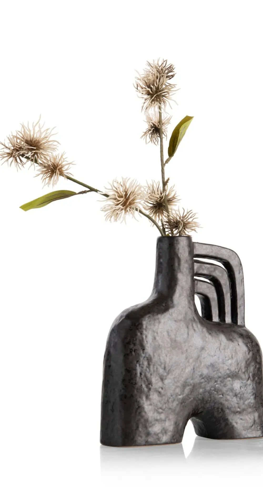 COCOmaison Vazen>Lina vaas H21cm - Zwart