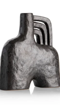 COCOmaison Vazen>Lina vaas H21cm - Zwart