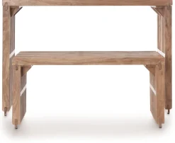 COCOmaison Poefs En Krukken>Lino bankje 96cm - Bruin
