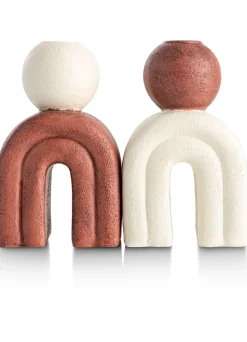 COCOmaison Kandelaars En Kaarsenhouders>Lot kandelaar H15,5cm - bruin