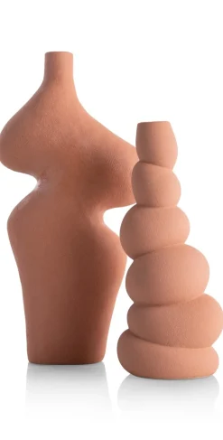 COCOmaison Kandelaars En Kaarsenhouders>Maria kandelaar H23,5cm - Terracotta