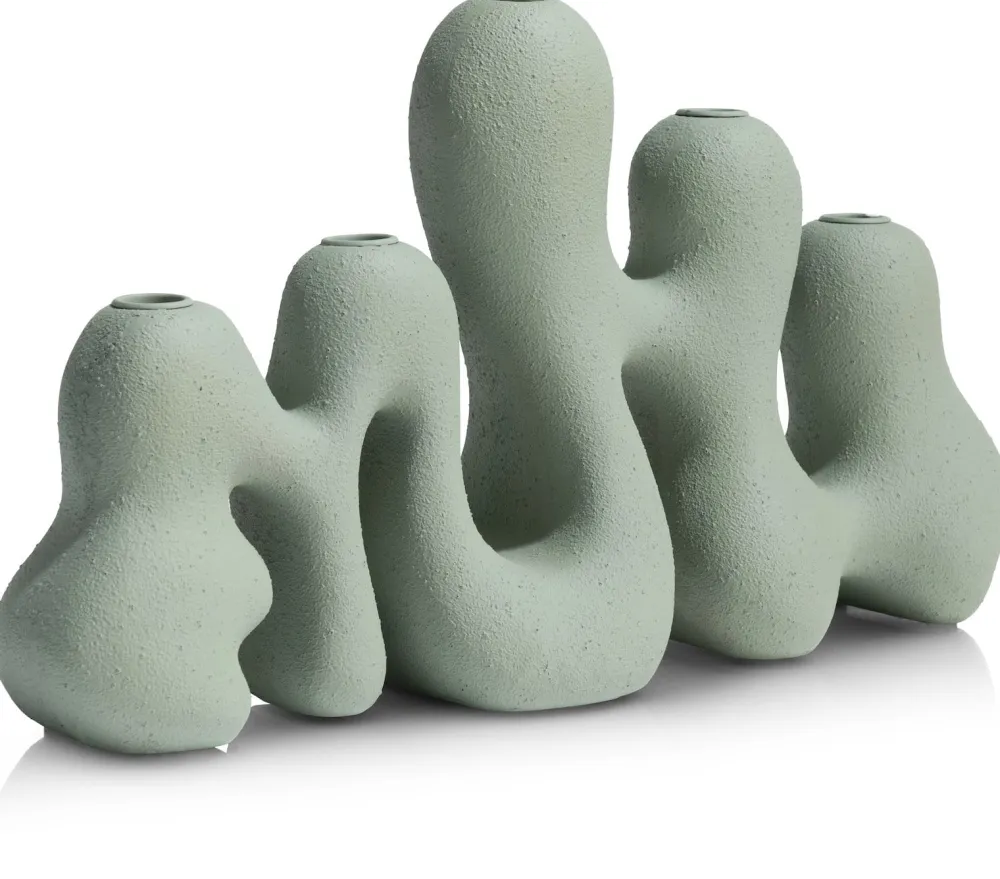 COCOmaison Kandelaars En Kaarsenhouders>Mees kandelaar H25cm - Groen