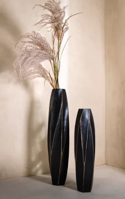 COCOmaison Vazen>Merle vaas H63cm - Zwart