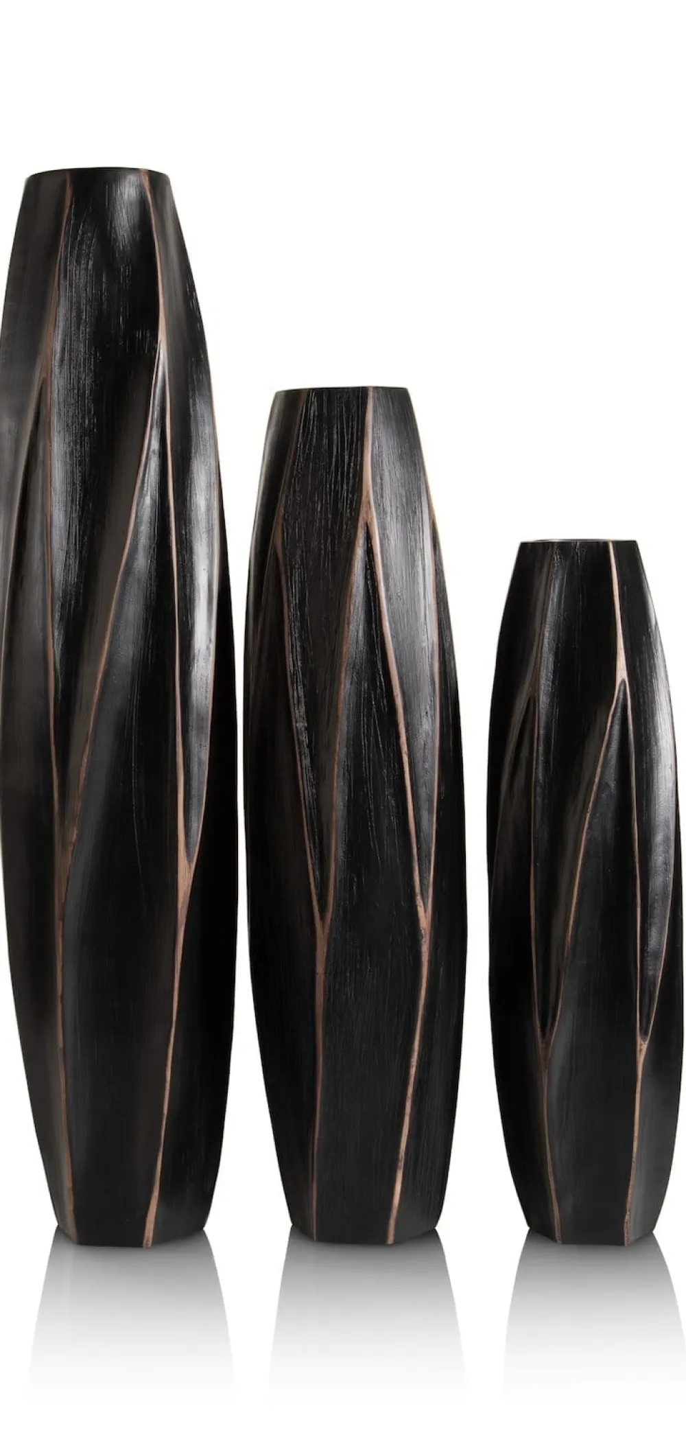 COCOmaison Vazen>Merle vaas H63cm - Zwart