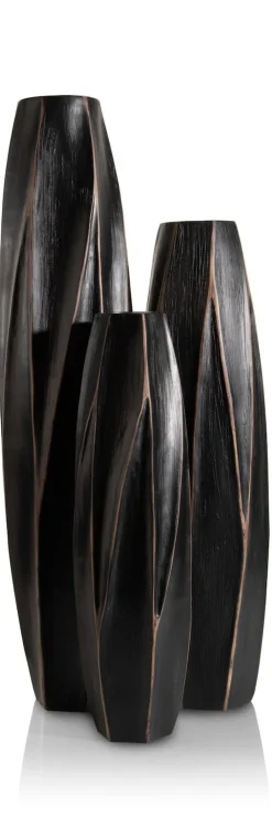 COCOmaison Vazen>Merle vaas H52cm - Zwart