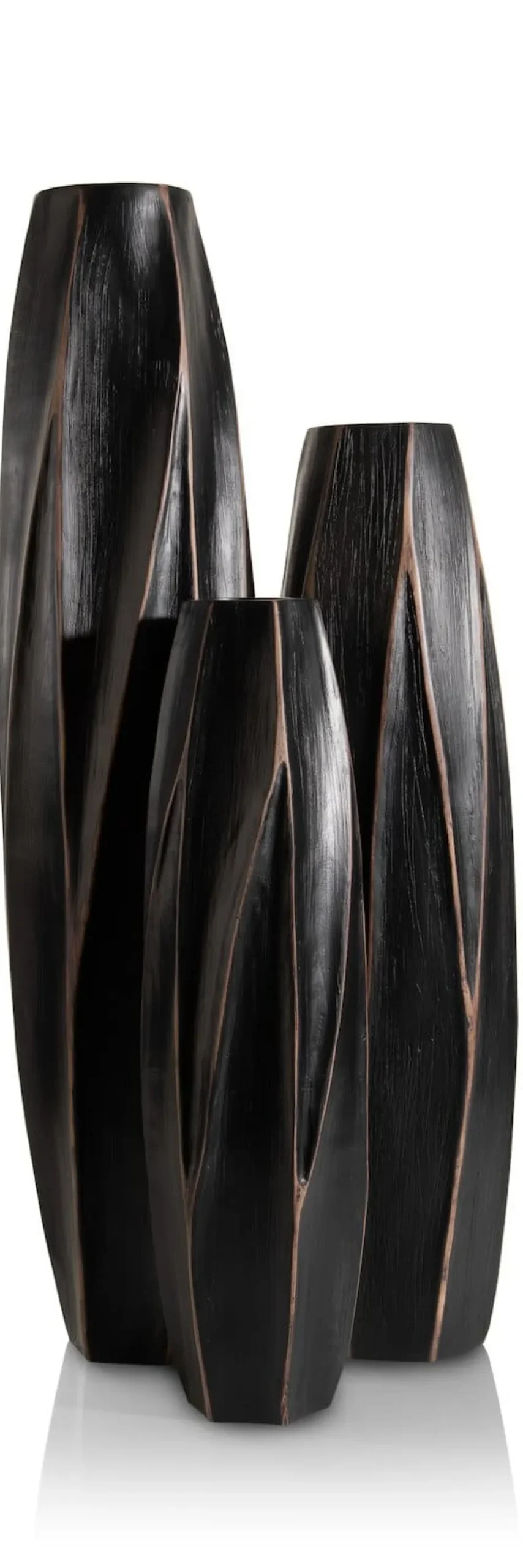 COCOmaison Vazen>Merle vaas H52cm - Zwart