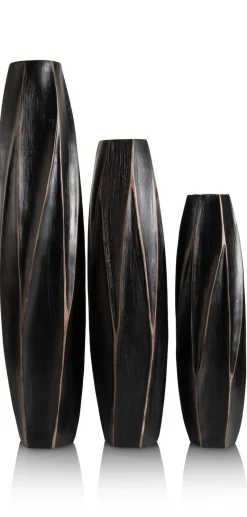 COCOmaison Vazen>Merle vaas H81cm - Zwart