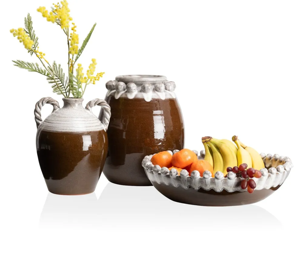 COCOmaison Vazen>Nera vaas H31cm - Bruin