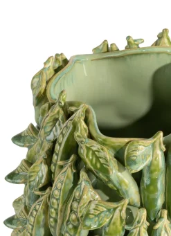 COCOmaison Vazen>Peas in a pot vaas H45cm - Groen
