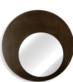 COCOmaison Spiegels En Wandspiegels>Pelle spiegel XL D80cm - Bruin