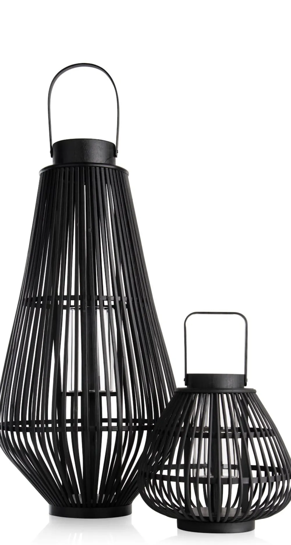 COCOmaison Kandelaars En Kaarsenhouders>Philou windlicht H26,5cm - Zwart