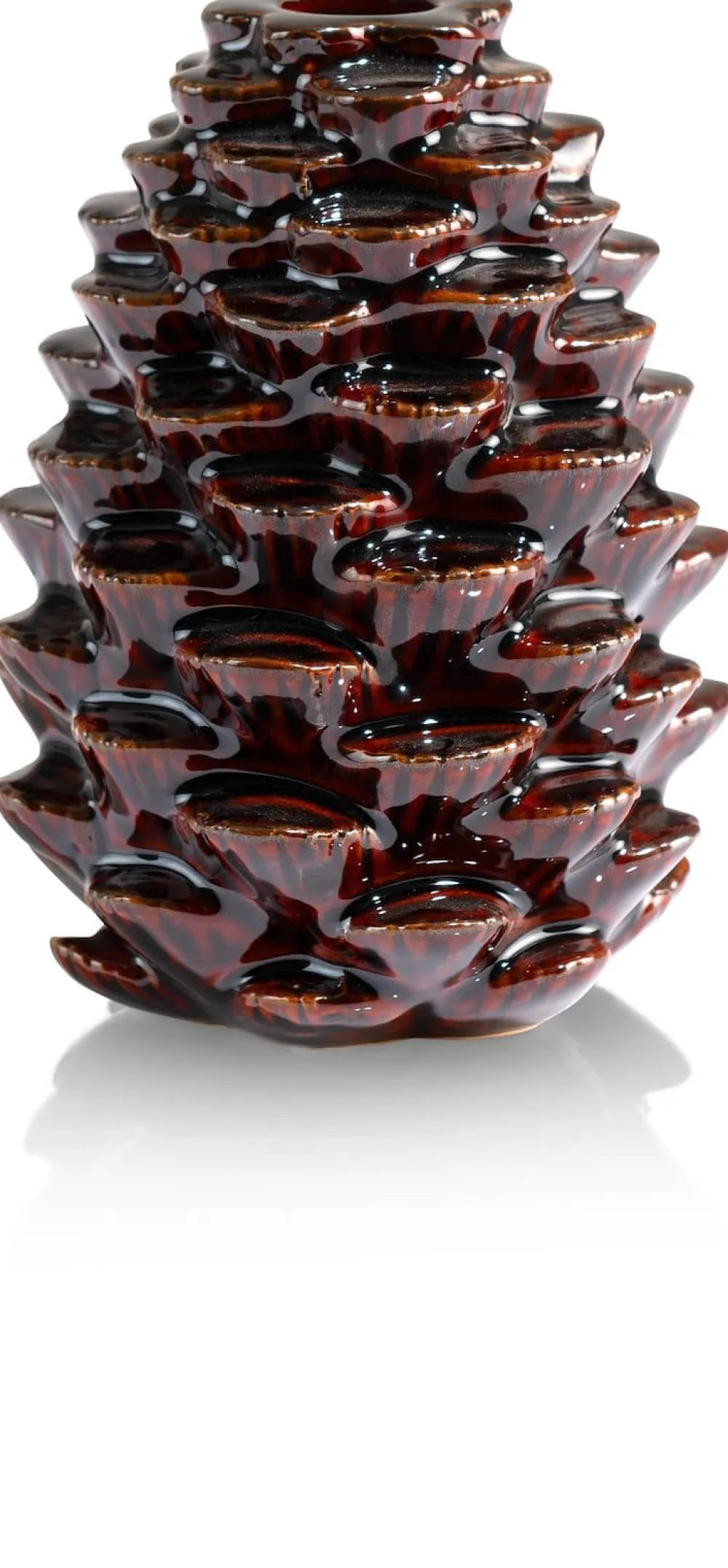 COCOmaison Kandelaars En Kaarsenhouders>Pine kandelaar H15cm - Bruin