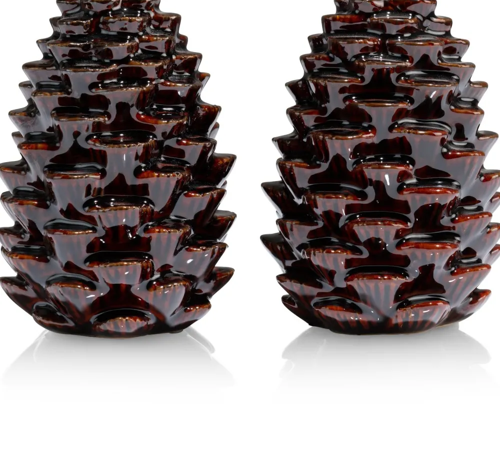 COCOmaison Kandelaars En Kaarsenhouders>Pine kandelaar H15cm - Bruin