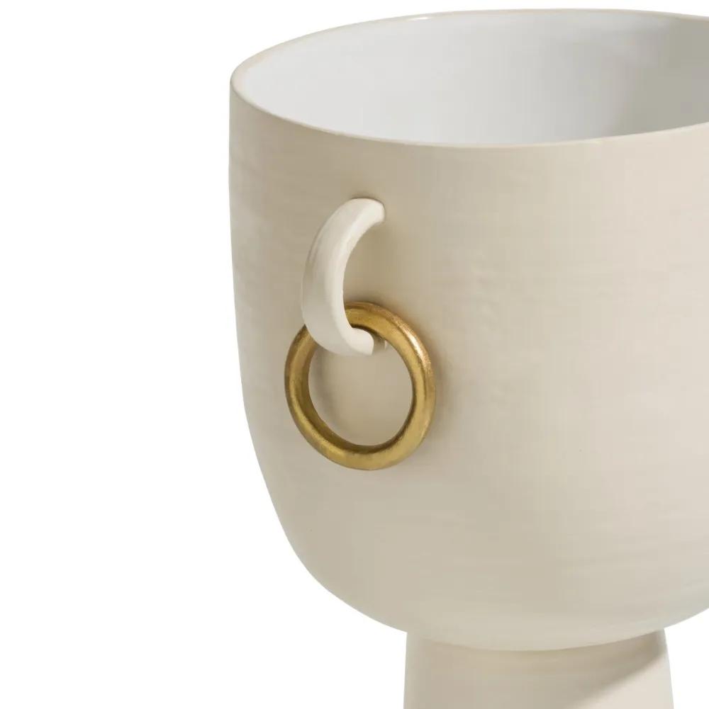 COCOmaison Vazen>Presley vaas H25cm - Cremekleurig