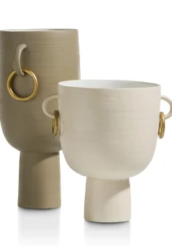COCOmaison Vazen>Presley vaas H25cm - Cremekleurig