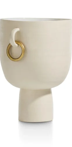 COCOmaison Vazen>Presley vaas H25cm - Cremekleurig