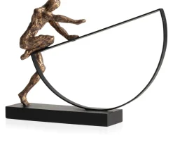 COCOmaison Beelden>Pushing beeld H33cm - Goud