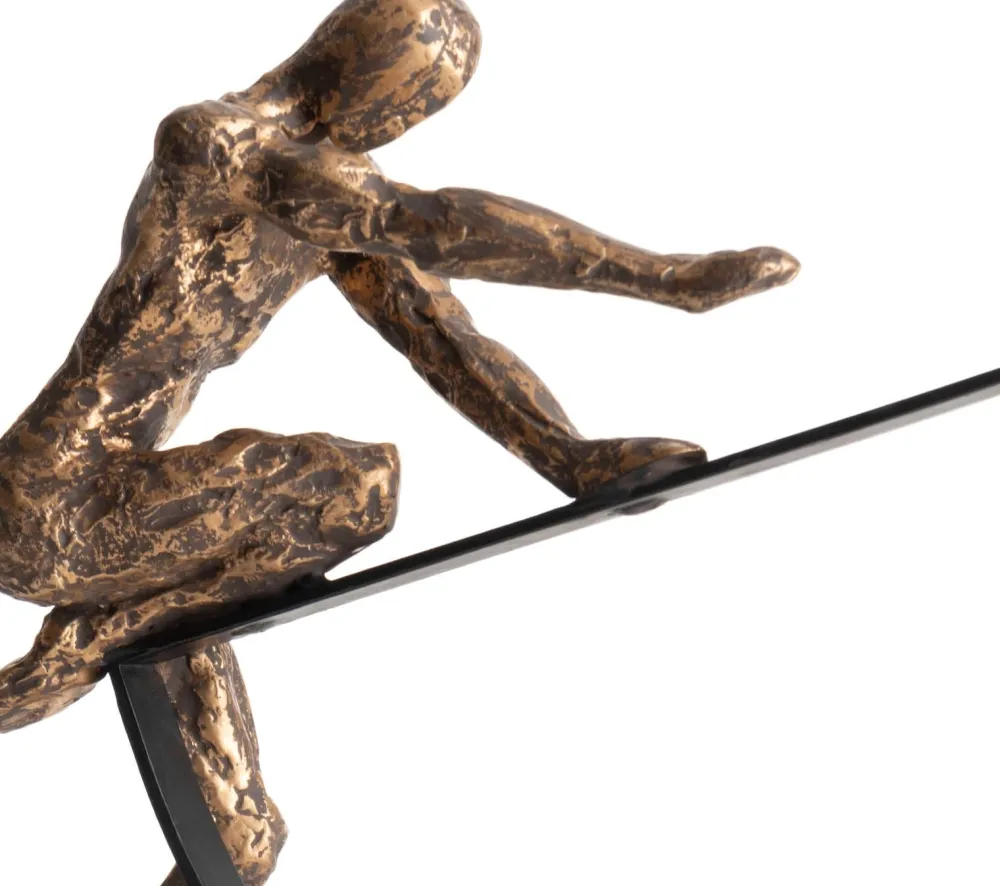 COCOmaison Beelden>Pushing beeld H33cm - Goud