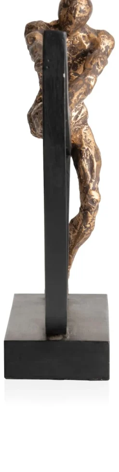 COCOmaison Beelden>Pushing beeld H33cm - Goud