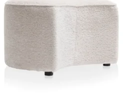 COCOmaison Poefs En Krukken>Roan poef maan H44cm - Creme