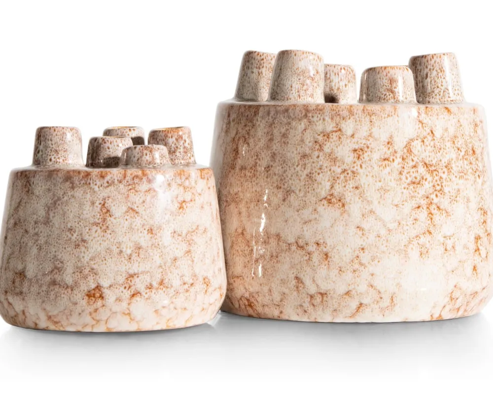 COCOmaison Vazen>Safia vaas H21cm - Beige