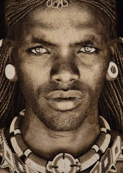 COCOmaison Schilderijen>Samburu Warrior schilderij 75x125cm - Multikleur