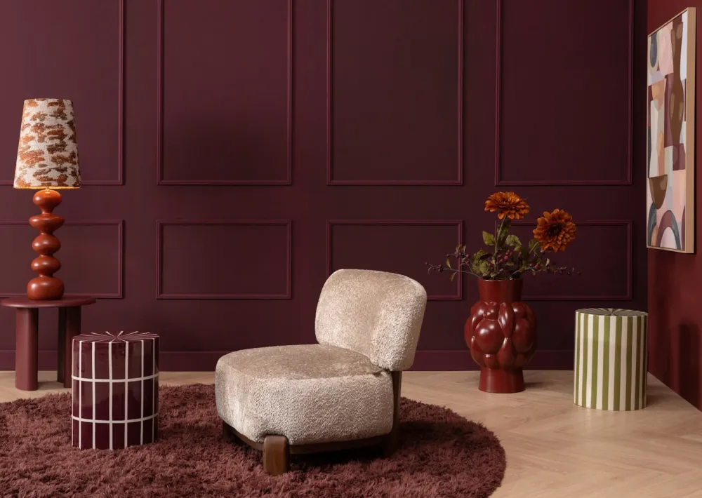 COCOmaison Bijzettafels>Skye bijzettafel H45cm - Bordeaux