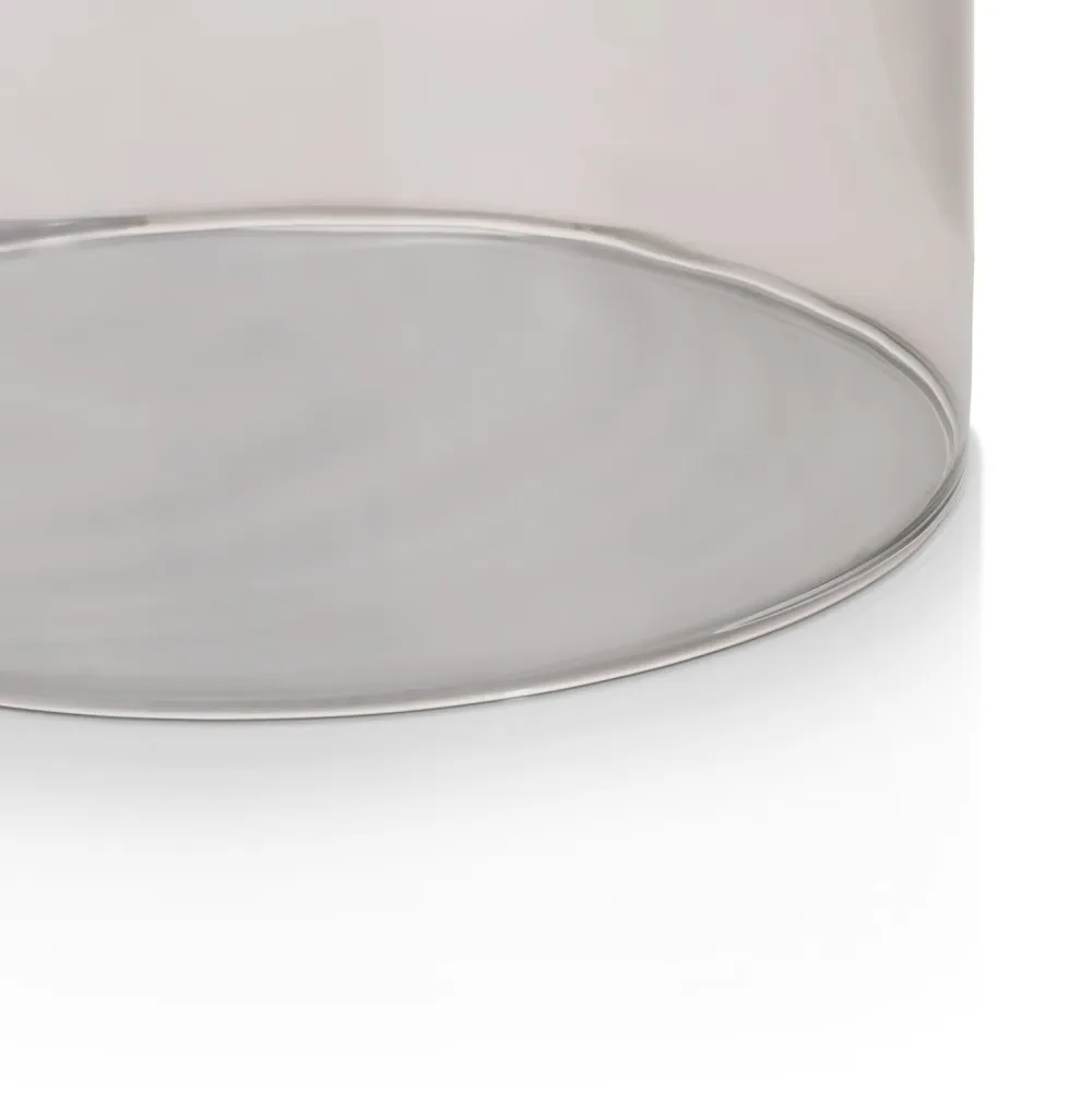 COCOmaison Vervanging Glas>Skylar glazen bol D22cm - Zwart / antraciet