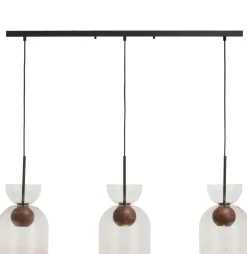 COCOmaison Vervanging Glas>Skylar glazen bol D22cm - Zwart / antraciet