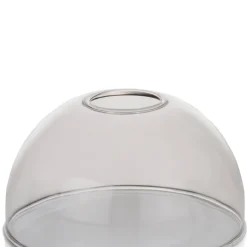 COCOmaison Vervanging Glas>Skylar glazen bol D15cm - Zwart / antraciet