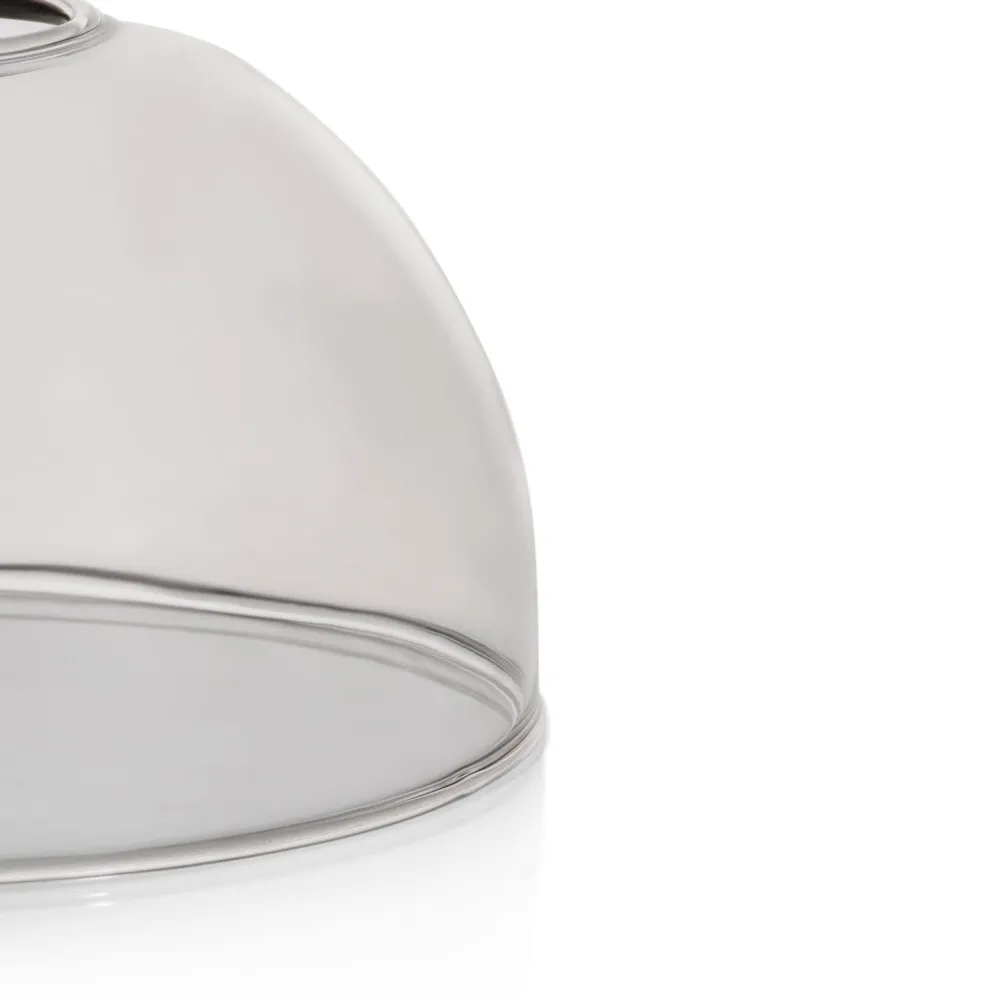 COCOmaison Vervanging Glas>Skylar glazen bol D15cm - Zwart / antraciet