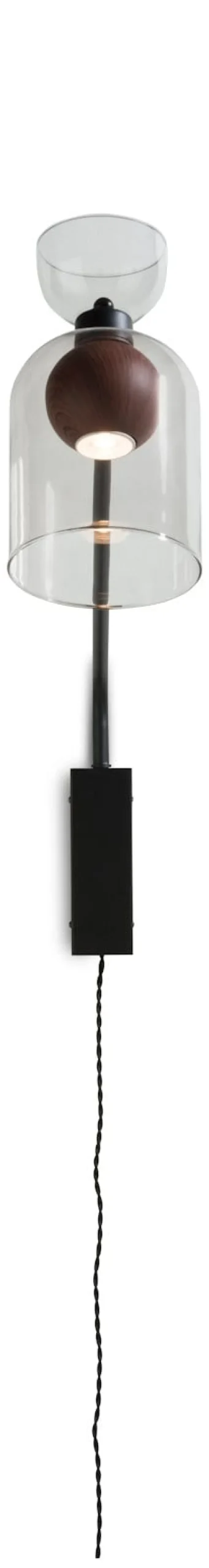 COCOmaison Vervanging Glas>Skylar glazen bol D16cm - Zwart / antraciet