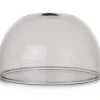 COCOmaison Vervanging Glas>Skylar glazen bol D10cm - Zwart / antraciet
