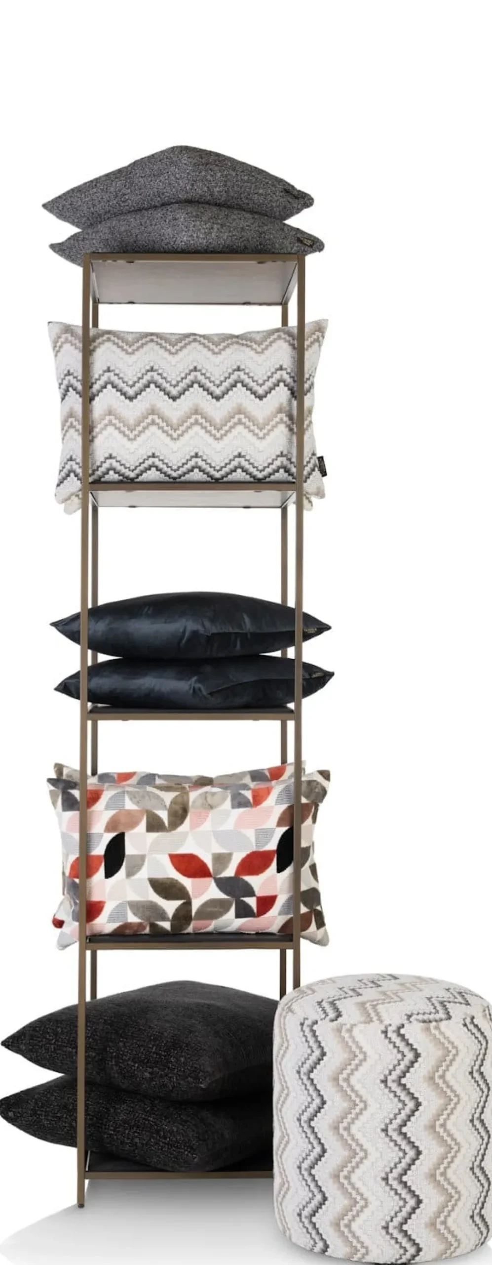 COCOmaison Wand- En Boekenrekken>Stand up rek 45x50x193cm - Goud