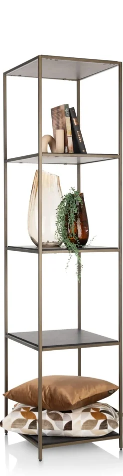 COCOmaison Wand- En Boekenrekken>Stand up rek 45x50x193cm - Goud