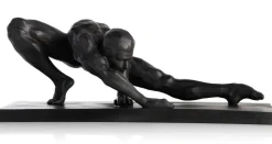 COCOmaison Beelden>Stretching beeld H19cm - Zwart