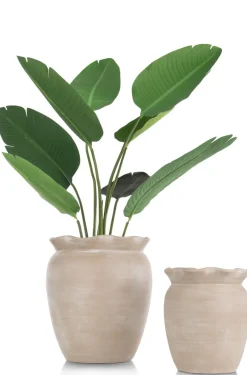 COCOmaison Potten En Bloempotten>Wave pot H40cm - Beige