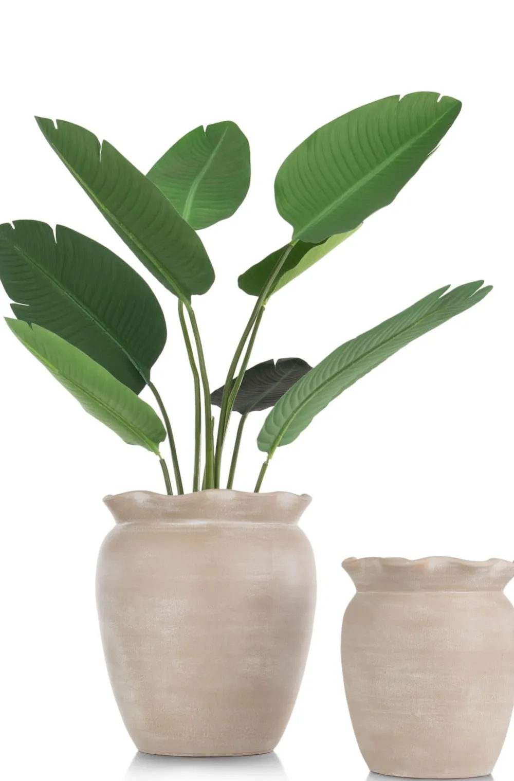COCOmaison Potten En Bloempotten>Wave pot H40cm - Beige