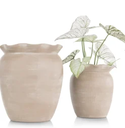 COCOmaison Potten En Bloempotten>Wave pot H40cm - Beige