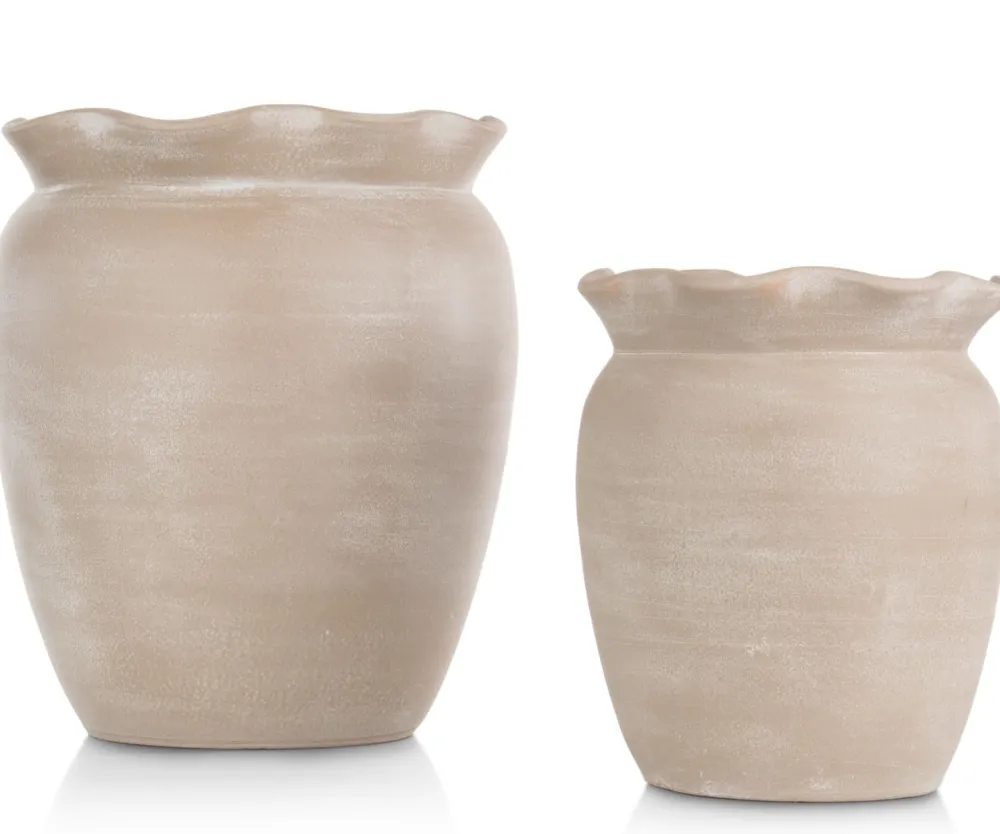 COCOmaison Potten En Bloempotten>Wave pot H40cm - Beige