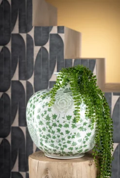COCOmaison Vazen>Yin vaas H41cm - Groen